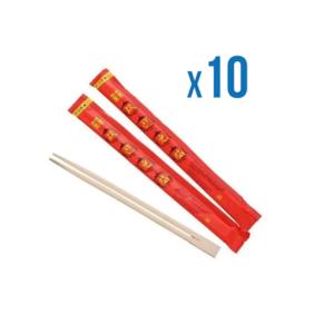 Bambu Chopstick 10 Çift 24 Cm